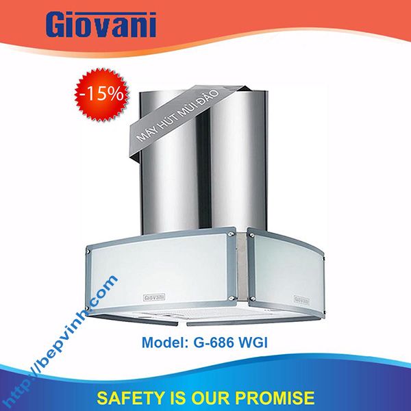 Hút mùi đảo GIOVANI G-686 WGI